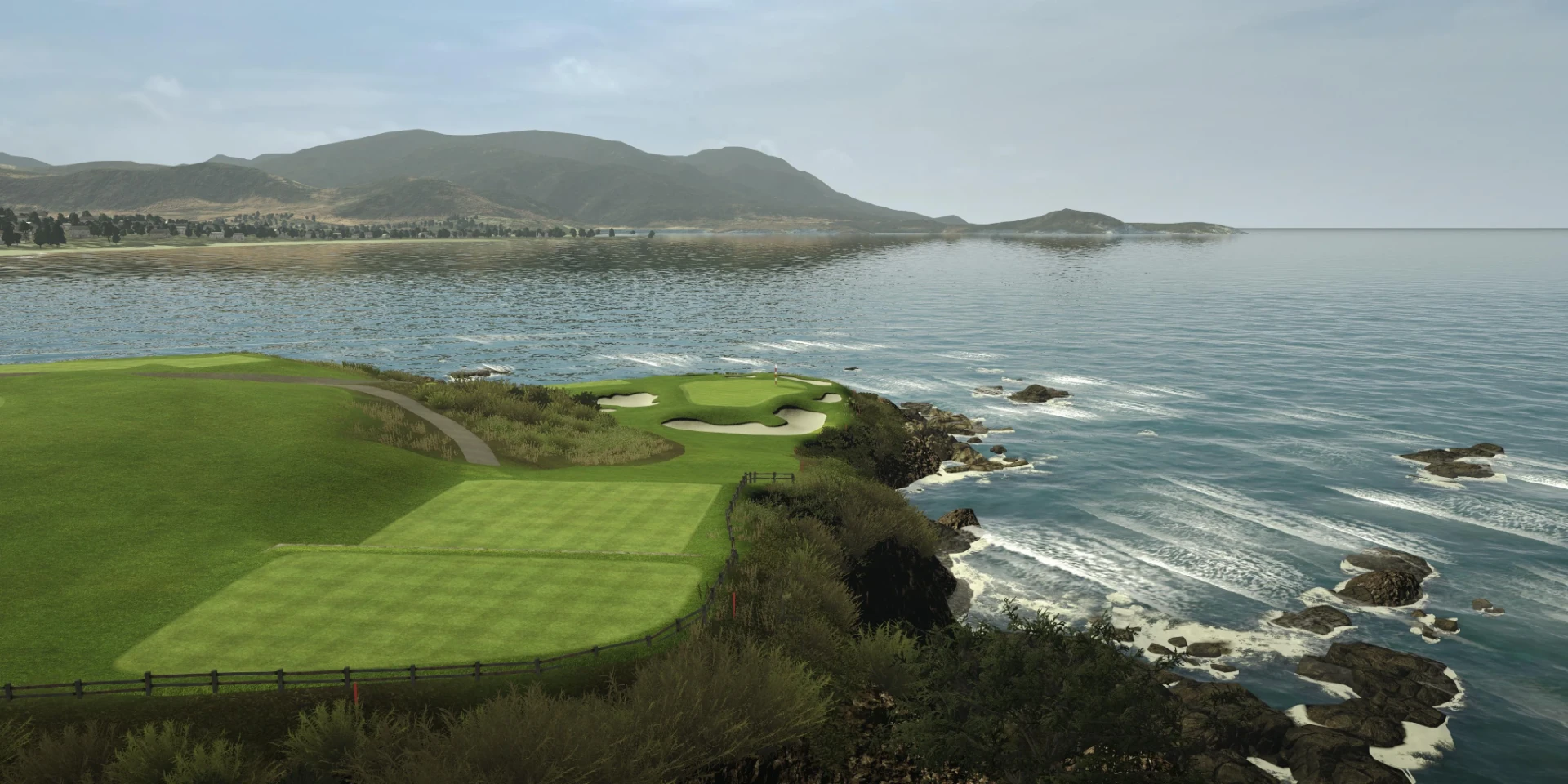 The iconic par 3 7th hole at Pebble Beach Golf Links